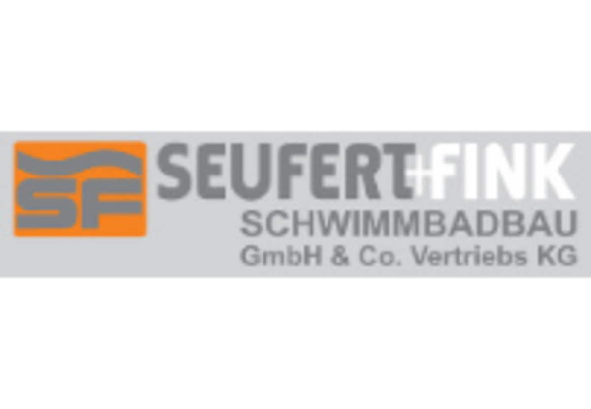 Het logo van SEUFERT+FINK Schwimmbadbau GmbH & Co. Vertriebs KG.