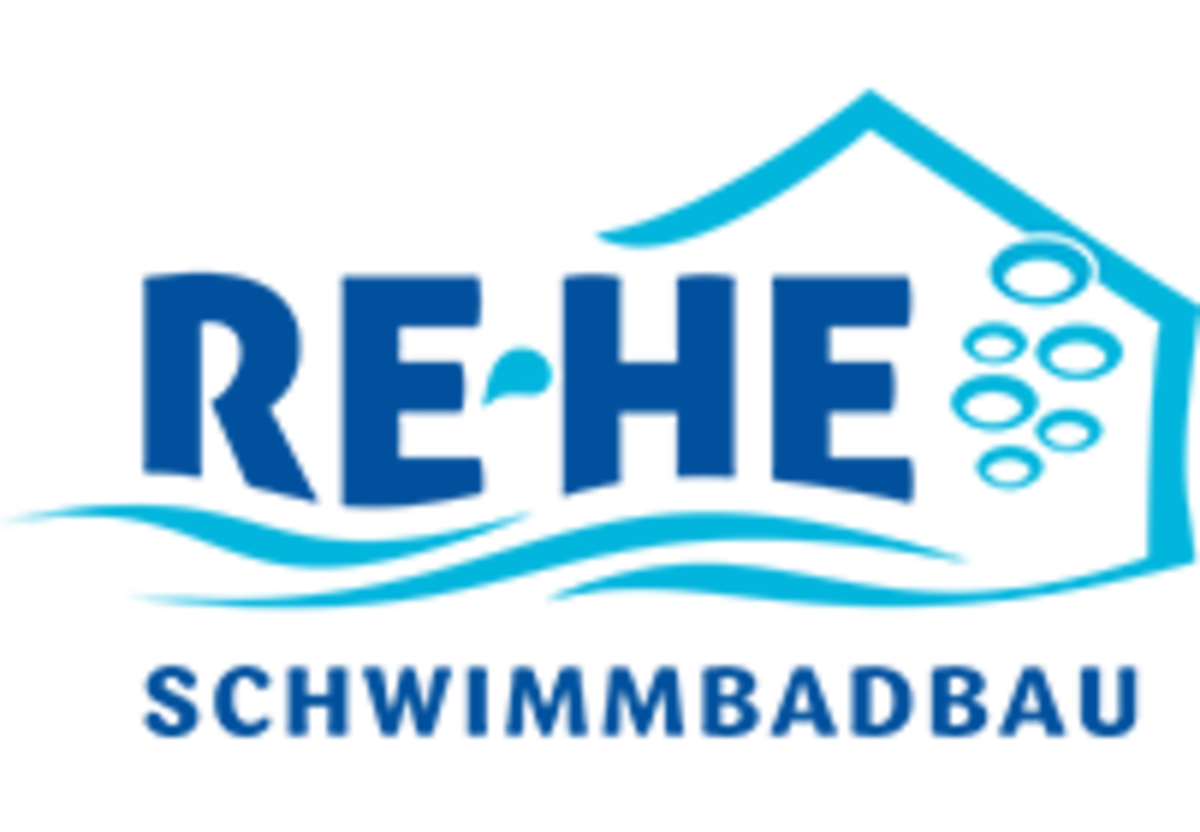 Das Logo der RE-HE Schwimmbadbau GmbH Wartungs- und Vertriebs KG.